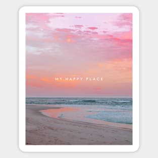 My Happy Place is the Beach Sticker